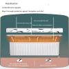AHDFY Radiator Shelf White 35-170cm,Radiator Cover,No Installation Required,Dustproof,Helps Deflect The Heat Back into The Room for Offices Living Rooms Kitchens,160cm view 4