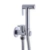 FINLIX Brass Handheld Bidet Sprayer for Toilet, Chrome Toilet Bidet Sprayer Kit Wall Mounted Bathroom Cloth Diaper Sprayer Set with Single Cold Water for Personal Hygiene, Pet Bathing view 1