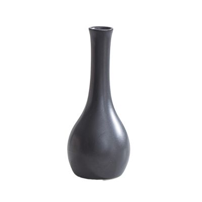 VALCLA Vase Creative Simple Vase Modern Ceramic Vase Home Living Room Vase Decorative Ornament Desktop Vase Indoor Vase Home Decor (Color : A Matte Black, Size : One Size)