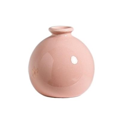 Vase Ceramic Vase Simple Vase Home Living Room Entrance Ornament Decoration Hydroponic Flower Vessel Small Vase Home Decor (Color : A Pink, Size : One Size)