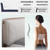 ZZYK Bed Pillowboard Wall Mounted Headboard,Large Backrest Wedge Lumbar Support Cushion,Rectangle Pillow Removable Sofa Bed Bunk Bed Tatami Headboard,Ivory,Paste 75"/190cm view 3