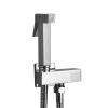 FINLIX Handheld Bidet Sprayer for Toilet with Single Cold Water, Wall Mounted Toilet Bidet Sprayer Kit Brass Bathroom Cloth Diaper Sprayer Set for Personal Hygiene,Gold (Color : Chrome) view 1