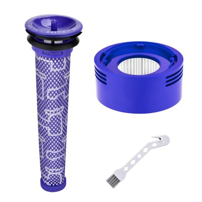 Anicell Replacement Filter Compatible with Dy.son V8 V7 SV10 Animal & Absolute Cordless Vacuum Replacements, Replace Part # 965661-01 & 967478-01, 1 Pre-Filter+1 Post HEPA Filter+1 Brush