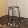 WInara Stackable Stool, Transparent Bar Stool Seat Replacement, Compact Acrylic Stool 18inch for Family Gatherings, Living Room, Bistro, Cuisine (Color : Gray) view 1