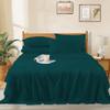 RECCI 4 Piece Sheet Set 100% Egyptian Cotton 1000 Thread Count Extra Super Soft Sateen Weave Bed Sheets 16" Inch Deep Pocket, California King Size - Teal Solid view 1