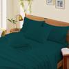 RECCI 4 Piece Sheet Set 100% Egyptian Cotton 1000 Thread Count Extra Super Soft Sateen Weave Bed Sheets 16" Inch Deep Pocket, California King Size - Teal Solid view 2