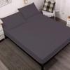 Luxury 1 Piece Fitted Sheet 100% Egyptian Cotton 1000 Thread Count - Full Size - 18" Inch Deep Pocket, Pure Natural Cotton Sheet, Soft & Silky Sateen Weave - Dark Grey Stripe view 2