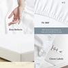 Luxury 1 Piece Fitted Sheet 100% Egyptian Cotton 1000 Thread Count - Full Size - 18" Inch Deep Pocket, Pure Natural Cotton Sheet, Soft & Silky Sateen Weave - Dark Grey Stripe view 3