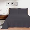 1000 Thread Count 100% Egyptian Cotton 1Pcs Flat Sheets, Twin XL Size (72"X102") Flat Sheet Sateen Weave for Soft & Silky - Dark Grey Solid view 2