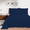 1000 Thread Count 100% Egyptian Cotton 1Pcs Flat Sheets, Twin XL Size (72"X102") Flat Sheet Sateen Weave for Soft & Silky - Navy Blue Stripe view 2