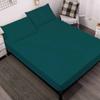 Luxury 1 Piece Fitted Sheet 100% Egyptian Cotton 1000 Thread Count - King Size - 18" Inch Deep Pocket, Pure Natural Cotton Sheet, Soft & Silky Sateen Weave - Teal Solid view 2