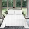 1000 Thread Count 100% Egyptian Cotton 1Pcs Flat Sheets, Full Size (81"X96") Flat Sheet Sateen Weave for Soft & Silky - White Stripe view 1