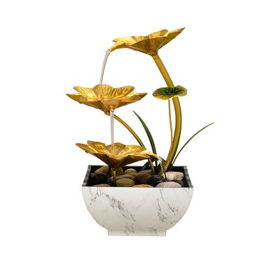 Tabletop Water Fountain Creative Desktop, Small Circulating Water Fountain Decoration, Living Room, Home Decoration, Handicrafts, and Financial Attraction Office Relaxation Meditation Fountain ( Color