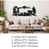 Bear Metal Wall Decor, Metal Bear Family Art, Bear Family Wall Art, Metal Bear Decor, Bear and Forest, Wildlife Lover Gift, Farmhouse Art (40"W x 17"H / 100x44cm) view 4