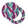 Velvet Round Stool Covers, Boho Floral Geometric Pattern Bar Stool Covers Breathable Bar Stool Seat Covers Round Stool Cushion Round for 12-14" Round Barstool view 1