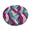 Velvet Round Stool Covers, Boho Floral Geometric Pattern Bar Stool Covers Breathable Bar Stool Seat Covers Round Stool Cushion Round for 12-14" Round Barstool view 2