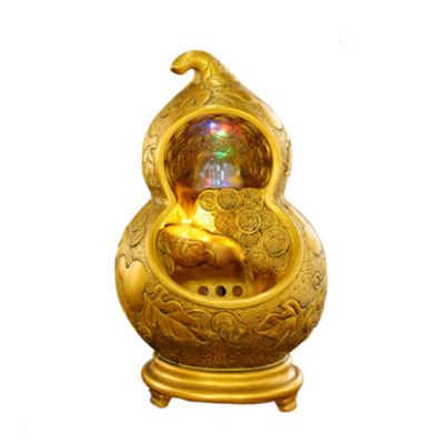 Tabletop Fountain Desktop Fountain Relaxation Waterfall Feature Meditation Decor Indoor Portable Feng Shui Fountain with Light for Room Decoration Water Fountain Decor