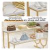 Clothes Rail Garment Rack Industrial Retail Display Tables, Standing Clothing Shoes Display Rack Stepped Display Stand Unit Storage Shelves, Garment/Handbag Display Stan ( Color : Gold , Size : 2level view 4