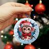 3D Style Christmas Monkey Ornament, Funny Cartoon Monkey Santa Ornament, Personalized Xmas Tree Hanging, Animal Lovers Gifts view 2