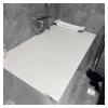 Bathtub Tray Folding Bathtub Cover Shutter Bath Lid Bathtub Tray, Multifunction Wood Grain Shutter Bath Lid Bathroom Shelf for Perfect Relaxation, 0.6cm Thick Multifunctional (Color : White, Size : view 1