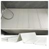 Bathtub Tray Folding Dust-Proof Bathtub Cover, Multifunction PVC Plastic Bathtub Tray, Durable Insulation Cover, Shutter Bath Lid for Bathroom Spa, 0.6cm Thickness Multifunctional (Color : White, Si view 1