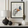 Poster Master Goose and Blue Butterfly Print - Dictionary Poster - Animal Art - Gift for Men, Women & Animal Lover - Decor for Bedroom, Kid's Room or Nursery - 8x10 UNFRAMED Wall Art view 3