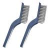 Cleaning Brush - QAGOBDI Hard Bristle Crevice Cleaning Brush for Household, Bathroom, 2 PCS Bathroom Gap Brush with Long Gandle Embedded Stolen Goods Clip view 1