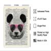 Poster Master Dictionary Art Poster - Panda in Pink Glasses Print - Panda Art - Gift for Men, Women & Animal Lover - Funny Wall Decor for Bedroom, Living Room or Kid's Room - 8x10 UNFRAMED Wall Art view 2