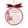 Christmas in Heaven with Chair Ornaments, Cardinal Christmas Ornament, Sympathy Gifts for Loss of Loved Ones, Memorial Christmas Ornament for Grandpa Grandma Dad Mom (S04) view 2