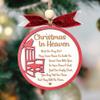 Christmas in Heaven with Chair Ornaments, Cardinal Christmas Ornament, Sympathy Gifts for Loss of Loved Ones, Memorial Christmas Ornament for Grandpa Grandma Dad Mom (S04) view 3