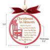 Christmas in Heaven with Chair Ornaments, Cardinal Christmas Ornament, Sympathy Gifts for Loss of Loved Ones, Memorial Christmas Ornament for Grandpa Grandma Dad Mom (S04) view 4