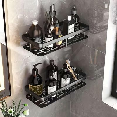 TOets Shower Caddy 2 Pack, Large Capacity Adhesive Shower Organizer, No Drilling, Rustproof Aluminum Alloy Bathroom Organizer, Inside Shower Shelves Rack For Bathroom Storage & Kitchen