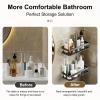 TOets Shower Caddy 2 Pack, Large Capacity Adhesive Shower Organizer, No Drilling, Rustproof Aluminum Alloy Bathroom Organizer, Inside Shower Shelves Rack For Bathroom Storage & Kitchen view 2