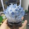 AtkitS Beautiful Blue Ghost Phantom Quartz Crystal Cluster Specimen Home Office Decoration Gift (Size : 450-500g) view 1