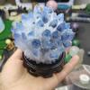AtkitS Beautiful Blue Ghost Phantom Quartz Crystal Cluster Specimen Home Office Decoration Gift (Size : 450-500g) view 2