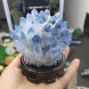 AtkitS Beautiful Blue Ghost Phantom Quartz Crystal Cluster Specimen Home Office Decoration Gift (Size : 450-500g) view 3