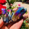 AtkitS Beautiful Natural Quartz Rainbow Titanium Cluster Crystals Stone for Specimen Mineral Decor Gift (Size : 110-150g) view 1