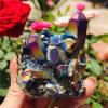 AtkitS Beautiful Natural Quartz Rainbow Titanium Cluster Crystals Stone for Specimen Mineral Decor Gift (Size : 110-150g) view 3