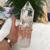 AtkitS Beautiful Molten Stone Clear Quartz Crystal Wand Point Reiki Home Decor (Size : 2400-2500g) view 2