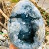 AtkitS Beautiful Natural Celestite Crystal Druzy Cluster Sky Blue Geode Mineral Specimen Home Decor (Size : 500-550g) view 2