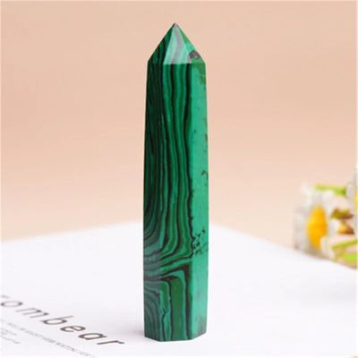 AtkitS Beautiful 7-9cm Malachite Tower Natural Stone Geode Crystal Energy Healing Mineral Stone Rock Home Decor