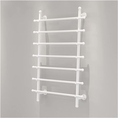 Craft Room Ribbon Storage Organizer Rack Wall-Mounted Storage Stand Rack for Flower Packaging Ribbon, White Black Metal Gift Wrapping Paper Display Holder for Scarf/Shawl/Tie ( Color : White , Size :