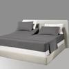 Split TOP King Sheets, 4 piece set - Hotel Luxury Sheets for Top Split King Bed, Super soft breathable and cooling for adjustable mattresses 1800 Threads (Off White, Top Split King(28"-34")) view 1