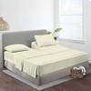 Split TOP King Sheets, 4 piece set - Hotel Luxury Sheets for Top Split King Bed, Super soft breathable and cooling for adjustable mattresses 1800 Threads (Off White, Top Split King(28"-34")) view 2