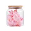Cookie Jar Christmas New Year Cookie Jar Biscuit Barrel with Airtight Bamboo Wood Lid, Glass Storage Canister Jar for Candy, Cookie, Sugar, Nuts Food Container (Color : 1.3L) view 1