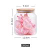 Cookie Jar Christmas New Year Cookie Jar Biscuit Barrel with Airtight Bamboo Wood Lid, Glass Storage Canister Jar for Candy, Cookie, Sugar, Nuts Food Container (Color : 1.3L) view 2