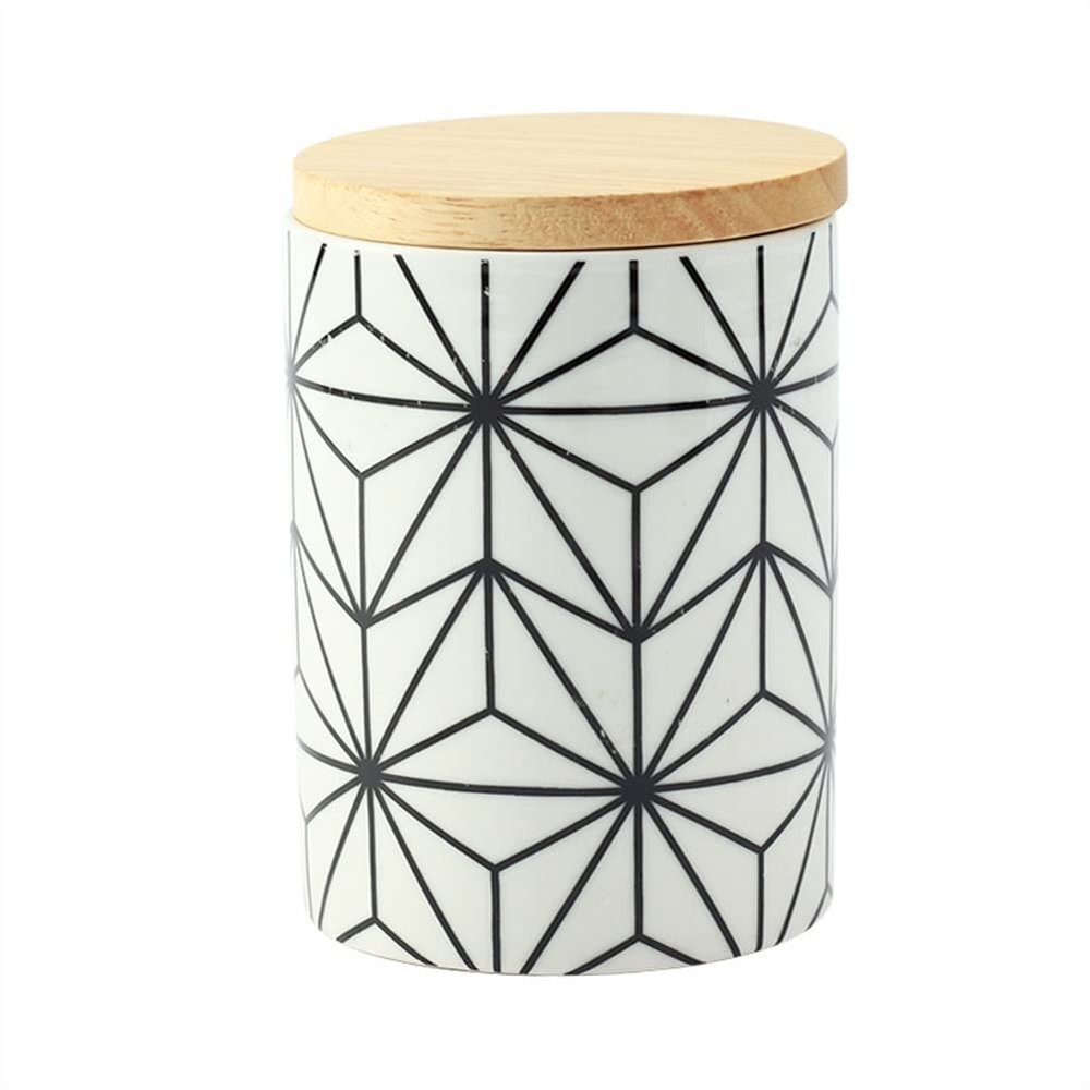 Cookie Jar Strong Ceramic Storage Canisters with Airtight Seal Lid, Modern Design Cookie Jar Biscuit Barrel for Coffee, Tea, Spice and More Food Container (Color : A1)