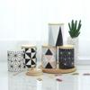 Cookie Jar Strong Ceramic Storage Canisters with Airtight Seal Lid, Modern Design Cookie Jar Biscuit Barrel for Coffee, Tea, Spice and More Food Container (Color : A1) view 2