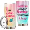 Adjunct Professor Tumbler, Training Education Tumbler Stainless Steel 20oz With Lid For Adjunct Professor Drinking Coffee Cup Birthday Retirement Gifts Bulks For Office Women Men Work Friends Coworker view 1
