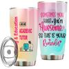 Academic Tutor Tumbler, Training Education Tumbler Stainless Steel 20oz With Lid For Academic Tutor, Drinking Coffee Cup Birthday Retirement Gifts Bulks For Office Women Men Work Friends Coworker view 1